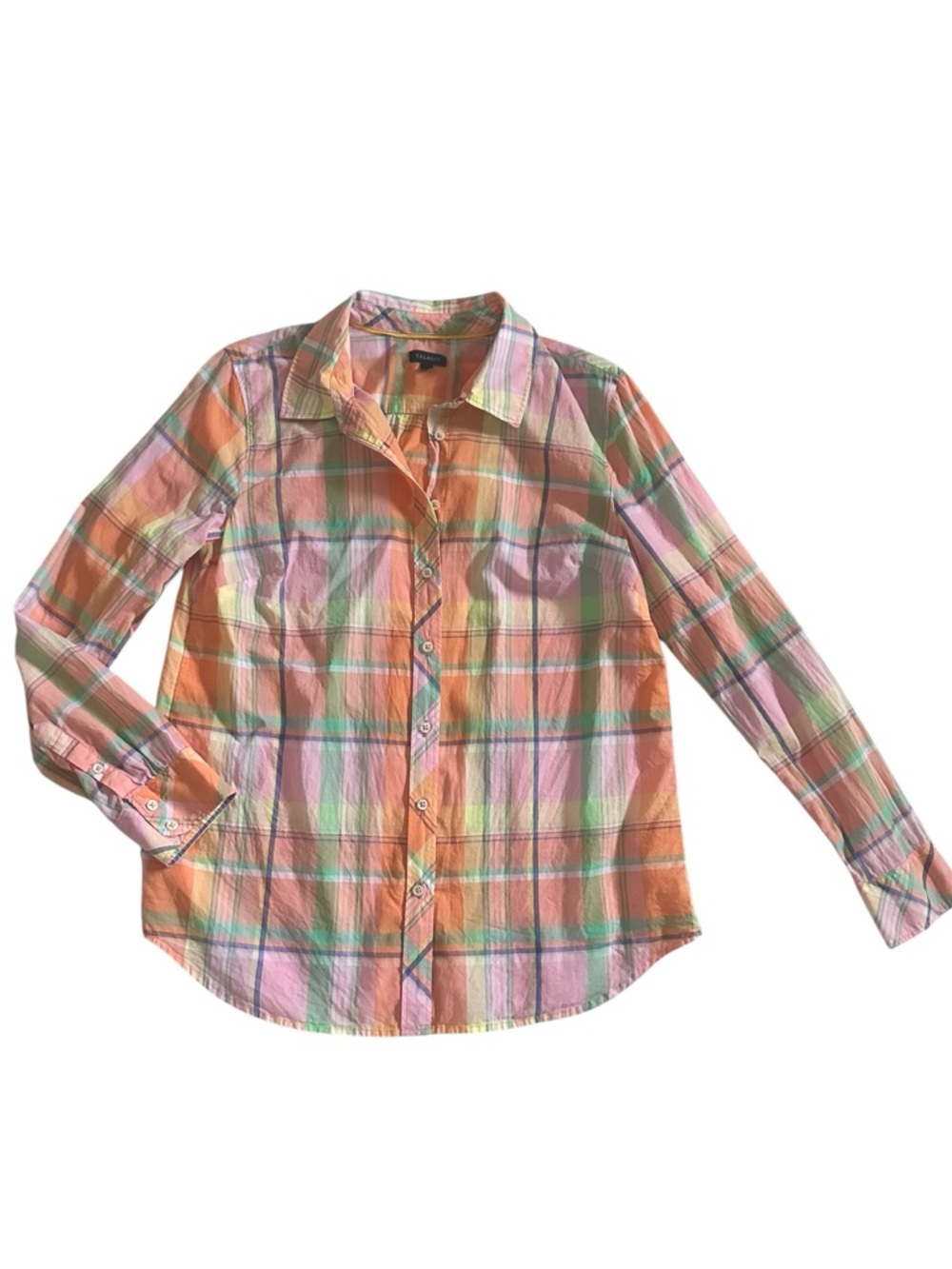 Talbots | Garden Plaid Button-Down Shirt Sz M EUC - Picture 2 of 6